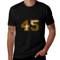 Golden number 45 Club Med T-Shirt High Elasticity Sports T-Shirt M black
