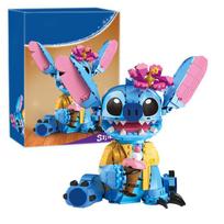 Stitch Angelis CP Statybiniai kaladėlės - Dideli animacinių filmukų žaislai su judančiomis ausimis Vaikų surinkimo dovana, skirta berniukams, mergaitėms, gimimo dienai