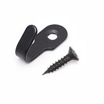 10 vnt. su varžtu Mini vienas kabliukas J formos sieninis kabliukas Nauji daiktai Raktų laikiklis black with screw