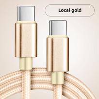 60 W greito įkrovimo USB-C laidas, nailono pintas USB C–C įkrovimo laidas, skirtas „Samsung“, „Huawei“ ir kitiems įrenginiams 2m nylon pd C-Apple white