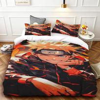 Naruto Cartoon Duvet Cover Anime Bedding Set Kids Quilt Cover Queen King Size for Bedroom Home Decor Gifts 135x200cm
