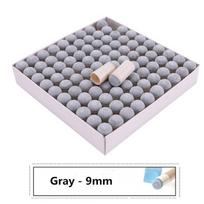 100 vnt./rinkinys Biljardo kieti pilki biliardo lazdų antgaliai Biljardo aksesuaras gray 9mm#1 gray