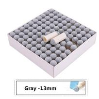 100 vnt./rinkinys Biljardo kieti pilki biliardo lazdų antgaliai Biljardo aksesuaras gray 13mm#1 gray