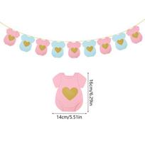 Blue Pink Bodysuit Paper Garland Baby Shower Gender Reveal Party Hanging Banner Flag Kids Boy Girl Birthday Decoration Supplies white