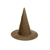 Cosplay Witch Hat for Adults with Gothic Pointed Shape and Textured Finish for Halloween and Stage Costume Looks brown