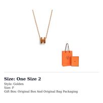 HERMES POP H Necklaces Unisex Gold 147992F A9 One Size 2 orange