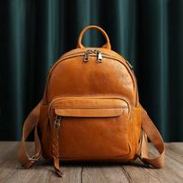 Duffel Bag Made of Genuine Leather for Women, Large Capacity Travel Backpack, Student Schoolbag ruda