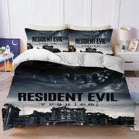 Žaidimo R-Resident Evil R-Requiem Antklodės Užvalkalų Rinkinys Minkštas Plovimas Lovos 3 Dalių Vasaros Patogus Studentų Bendrabutis Namai Kūdikio Patalynė Geriausias (135x200cm) black