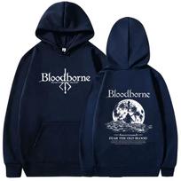 2026 Švelnus medvilninis džemperis Žaidimas Bloodborne Baimė Senasis Kraujas Grafinis gobtuvas Vyrams Moterims Laisvalaikio Siaubo Stiliaus gobtuvas XXXL black