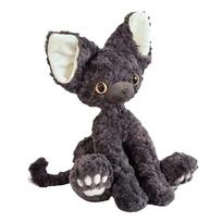 50CM Juodas Vokiškas Katės Pliušinis Žaislas Juodas Ir Baltas Kawaii Mažas Garbanotas Minkštas Lėlė-Palydovas Vaikams Gimtadienio Kalėdų Dovana 50cm gray