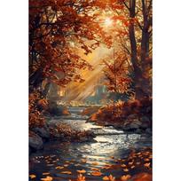 Peizažas Deimantinės tapybos rinkinys, 5D Saulėlydis Deimantinės siuvinėjimo amatai Pasidaryk pats Cirkonio amato dekoracija Namų sienų dekoras Freska Round 40x50cm beige