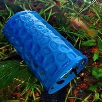 Aquarium Tunnel Aquarium Fish Hideout Hollow Tube Ornamental Habitat Hollow Tube Shrimp Hiding Places 3D-Printed blue