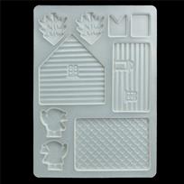 3D namų durys „pasidaryk pats“ silikono fondanto formos torto dekoravimo šokolado pjaustyklės forma white