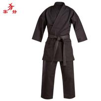Juodas Karatė Uniforma Su Diržu Suaugusiems Unisex Treniruočių Gi Kovos Menų Praktikos Kostiumas Medvilnės Mišinys S 140cm
