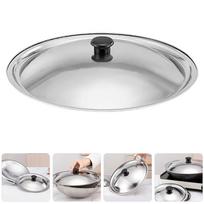 Stainless Steel Universal Pot Lid Replacement Pan Skillet Lid 25.5cm Ergonomic Knob Fry Boil Steam Kitchen Cooking Essential 23.5X23.5X7CM white