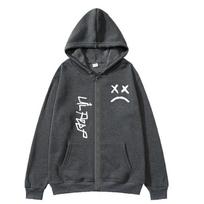 Lil Peep Cry Baby Running Jogging Zip Hoodie Women Soft Bodybuilding Joggers Sweatpants Long Trousers Sport Training Zip Hoodie M black