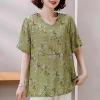4XL-8XL dydžių elegantiškos palaidinės moterims, vasariniai drabužiai, dideli viršutiniai drabužiai, laisvalaikio marškiniai trumpomis rankovėmis. 8XL beige