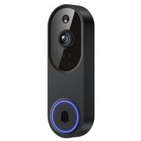 Wireless HD Smart Doorbell Camera with Voice Intercom, Night Vision, WiFi, and Electronic Peephole M52 Black (without Dingdong)