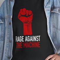 Rage Against The Machine fist T-Shirt and kids shirt | Band logo tee, protest graphic 110 red