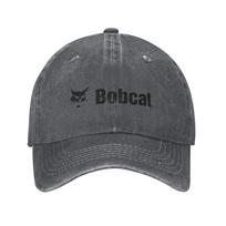 Bobcat Logo  Denim Cap Casual Baseball Caps Adjustable Hat Summer Unisex Baseball Hats One Size gray