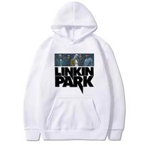 Linkin Park 2025 Tour Graphic Hoodie Spring and Autumn Unisex fashion Casual Sweatshirt Men women Fleece Long sleeve pullovers M white
