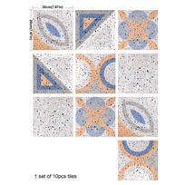 Retro Black And White Old Style Tile Stickers, Removable Wall Stickers For Kitchens And Bathrooms, Home Wall Decorations, Murals 7.87*7.87inch*1set of 10pcs white