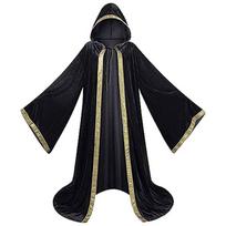 Helovino Pasirodymas Mirties Krikštatėvis Cosplay Apsiaustas 4 Spalvų Spausdintas Aksominis Apsiaustas Gamyklos Paruoštas Sandėlis Black Velvet Cape with Printed Edges S black