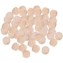 300pcs Wood Handmade DIY Unfinished Beech Wood Slice 1cm 5mm Thickness Wooden Discs Round Wood Discs DIY Crafts beige