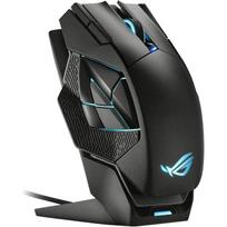 ASUSTek ROG Spatha X MMO Wireless Gaming Mouse, 19000dpi, 12 Buttons, Dual Mode, 67hr Battery, Black