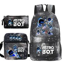 Astro Bot Print Fashion Children'S Backpack Large Capacity Primary And Secondary School Students Leisure Bag Set No specifications