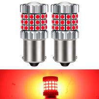2 vnt. didelės galios Canbus 1156 PY21W BAU15S LED lemputės 1156 BA15S P21W 1157 P21/5W BAY15D Automobilio posūkio signalo lemputė Be greito mirksėjimo Automobilio stabdžių atbulinės eigos šviesa 1156 BA15S P21W raudona