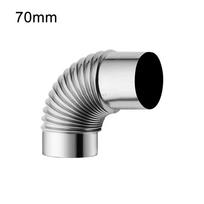 60/70/80mm Nerūdijančio plieno 90 laipsnių alkūnė Kaminų įdėklo lenkimas 90° Daugiavamzdžiai krosnies vamzdžiai Lauko stovyklavimui Malkinės krosnys Kaminas