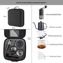 Portable Pour-over Coffee Maker Set with Grinder - Ideal for Camping & Outdoor Use