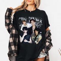Mergaičių vakarienė Seungmin Stray Kids marškinėliai, Vintažiniai gerbėjų duoklės marškinėliai vyrams ir moterims, Hip Hop gatvės apranga, Didesnio dydžio marškinėliai trumpomis rankovėmis, Laisvalaikio drabužiai M black