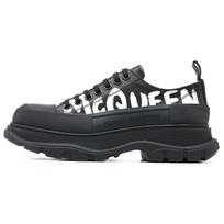 Alexander McQueen Graffiti Tread Slick Lace Up Shoes 'Black White' Men's 711108WIAT61070 EU 40 black