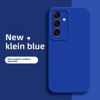 Liquid Silicone Phone Case for Samsung Galaxy S22 S23 S24 S25 Ultra Plus Slim Soft Shockproof Bumper Back Cover Galaxy S25 blue