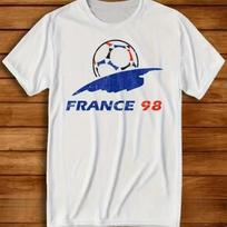 Men'S Retro Football T-Shirt From France 98 Features Number 98 Vintage Soccer Jersey Design Comfortable Tee 120 brown