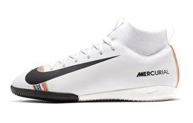 Nike Mercurial Superfly 6 Breathable And Wear resistant Mid top Kids' Soccer Shoes Kids' AJ3110-109 32 white