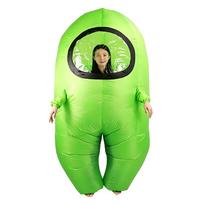 Astronaut Cartoon Inflatable Costume for Kids: Parent-Child Spaceman Cosplay Prop Child 120-150cm green