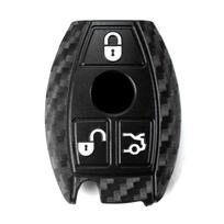 Automobilio rakto dėklas tinka Mercedes Benz BGA AMG W203 W210 W211 W124 W202 W204 W205 W212 W176 3buttons black