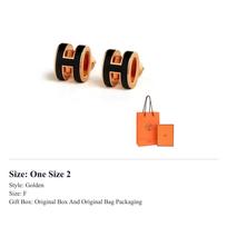 HERMES Metal, Rose Gold Plated Earrings Women's Rose Gold 110128815 One Size 2 auksinė