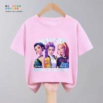 Kpop Demonų Medžiotojai Vaikams Drabužiai Marškinėliai Vasaros Nauja Mada Populiarūs Trumparankoviai Viršutiniai Drabužiai T-shirt Vaikų Drabužiai Laisvalaikio T-shirtai 110 white