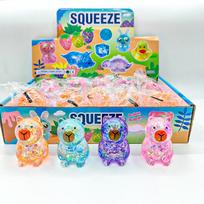 Cute Capybara Squeeze Stress Relief Toy Glitter Tpr Maltose Squishy Fidget Toy Kids Adults Gift Stress Ball blue
