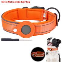 New For Apple Airtag Pet Dog Collar Anti-Lost Reflective Protective Tracker WaterProof For Pet Dog Cat Dog Positioning Collar M   38-45CM orange