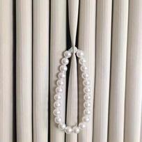 Pearl Curtain magnetinė sagtis, lengvas prabangus užuolaidų dirželis, magnetinė sagtis, aukščiausios klasės magnetinis dirželis, be perforavimo dirželio priedų 40CM balta