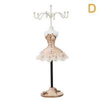 Lady Mannequin Jewelry Holder Earring Display Stand Rotating Jewelry Decoration white