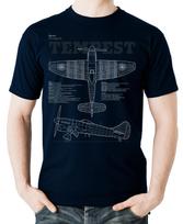 Aviacijos tema Hawker Tempest marškinėliai Vasariniai Medvilniniai Apvalia Kaklo Trumpomis Rankovėmis Vyriški Marškinėliai Nauji S3XL L white