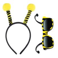 Bee for Head Hoop and Glasses Boppers for Halloween Party Costume Cosplay Access 1 black