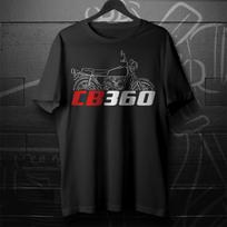 Honda CB360 1974–1976 - Motorcycle T-Shirt for Riders XXL black