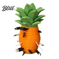 Flexible Wire Organizer Pineapple Shape Cable Organizer Layered Stacking Cord Management Holder Office Modular Desktop for USB Charging Cables M green